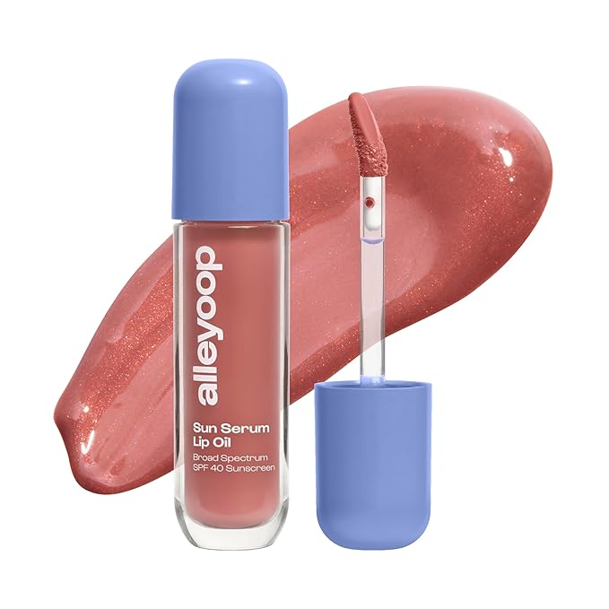 ALLEYOOP Sun Serum Lip Oil SPF 40 – Tinted Lip Oil with SPF, Hydrating Tinted Lip-Moisturizer for Women, Lips Sunscreen for Cracked Lips, Smooths & Soothes, Vegan, Travel-Friendly, Daylight-GlimoraGlow