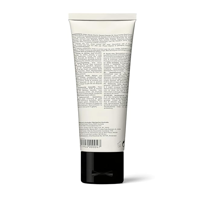 Aesop Purifying Facial Exfoliant Paste | Refresh, Cleanse, Soften Skin | Cream Based Cleanser Enhanced With Fine Quartz, Rosemary Leaf, Lactic Acid | 2.6oz / 75mL-GlimoraGlow