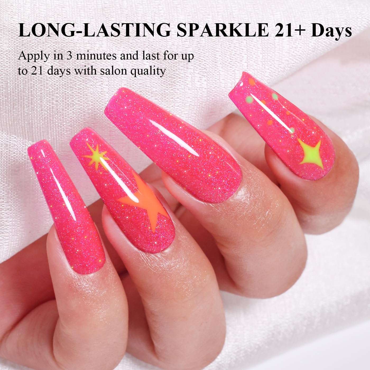 Imtiti Glitter Gel Nail Polish, Rose Pink Iridescent Glitter Nail Gel Polish Diamond Shimmer Sparkle Soak Off UV LED Spring Summer Manicure 10ML-GlimoraGlow