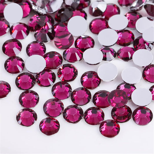 1500 Pieces SS16 4mm Flatback Rhinestones Clear Glass Round Gems Crystals for Nail Art DIY Crafts Clothes Shoes Bags （Grape Purple）-GlimoraGlow