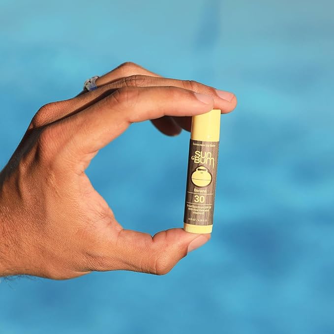 Sun Bum SPF 30 Sunscreen Lip Balm | Vegan and Cruelty Free Broad Spectrum UVA/UVB Lip Care with Aloe and Vitamin E for Moisturized Lips | Banana Flavor | 0.15 oz-GlimoraGlow