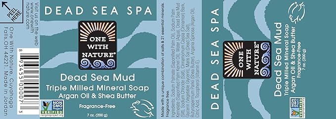 One With Nature Dead Sea Mud Soap 4oz 3-Pack – Purifying and Exfoliating Soap Bar with Dead Sea Salt Minerals for Face & Body, for Men & Women-GlimoraGlow
