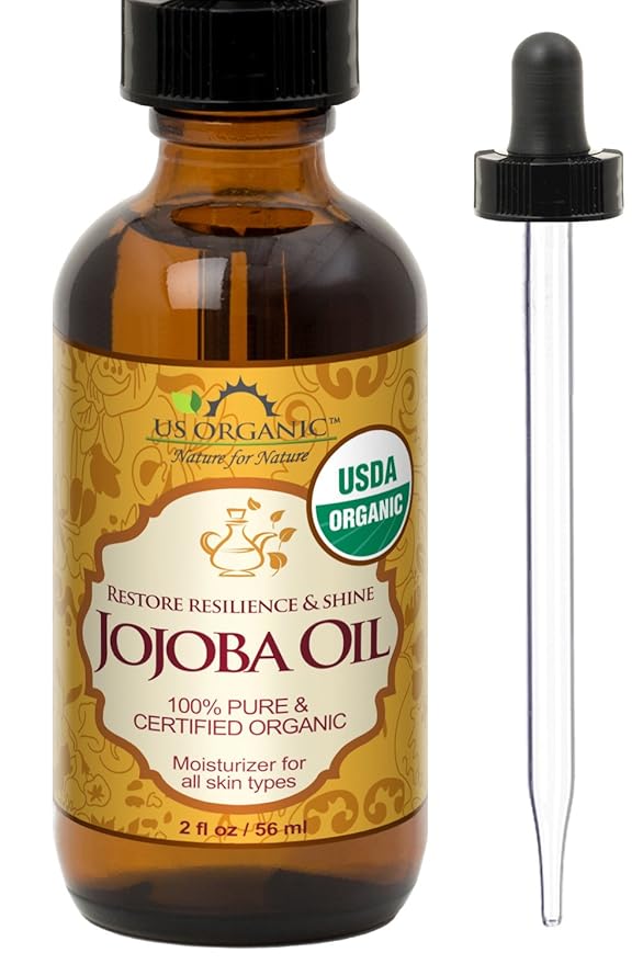US Organic Jojoba Oil, USDA Certified Organic,100% Pure & Natural, Cold Pressed Virgin, Unrefined, Haxane Free, Sourced from Middle East directly (Small (2oz, 56ml))-GlimoraGlow