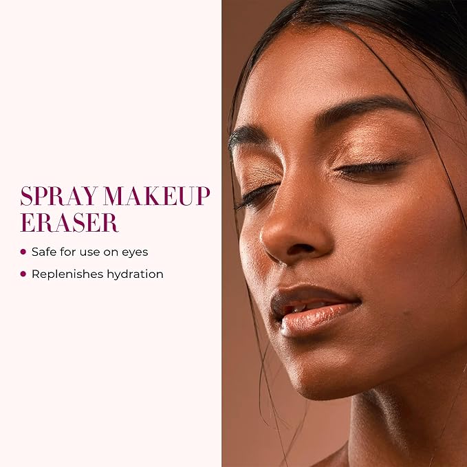 LUMINESS Airbrush Spray Makeup Eraser & Makeup Remover Cloth Set - Eye Makeup Remover Spray with Reusable & Eco-Friendly Makeup Washcloths for Face - Gentle Make Up Remover for Soft Skin-GlimoraGlow