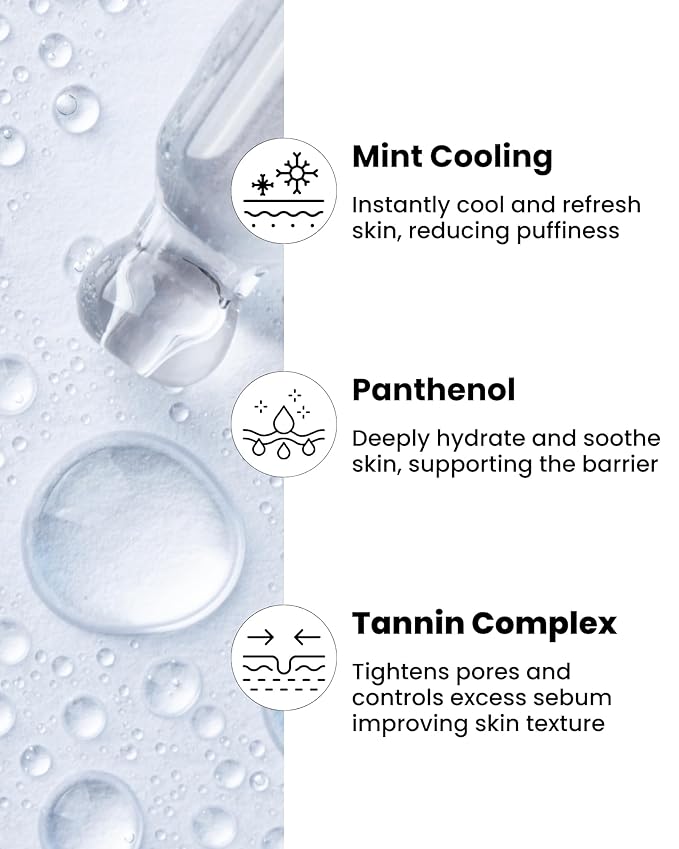 Ice Roll Serum | Cooling & Hydrating Roll-On Serum for Face, Puffy Eyes, Tannin & Panthenol for Pore Minimizing, Soothing, Facial Roller for Depuffing, Under Eye Bag Treatment | Korean Skin Care-GlimoraGlow