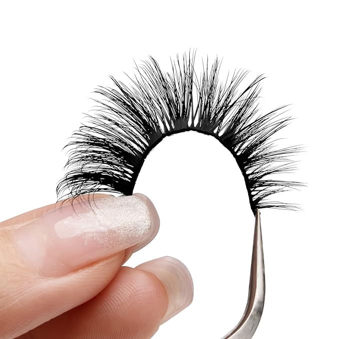 Onlyall Lashes Mink False Eyelashes Natural Wispy Lashes Soft Faux Mink Lashes Fluffy False Lashes 16MM A04-GlimoraGlow