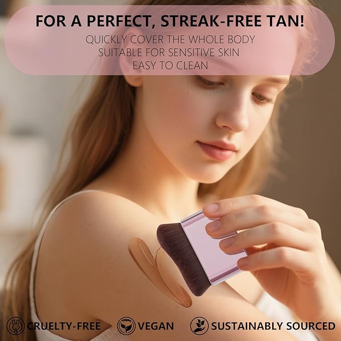 docolor Self Tanner Brush Body Makeup Brush for Flawless Face and Body Makeup, Sunless Tanner Blending Brush Body Brush for Self Tanner, Bronzer, Foundation, Vegan & Cruelty Free-GlimoraGlow