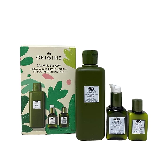 Origins Calm & Steady Mega-Mushroom Essentials To Soothe & Strengthen-GlimoraGlow