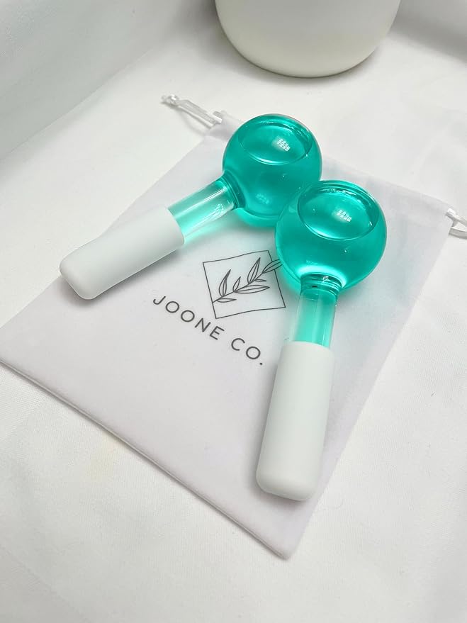 Ice Globes for Face - 2 Pack Cryo Globes for Face, Neck, & Eyes - Skin Care Tools for Dark Circles, Wrinkles, & Collagen Production - Facial Globes for Daily Beauty Routines-GlimoraGlow