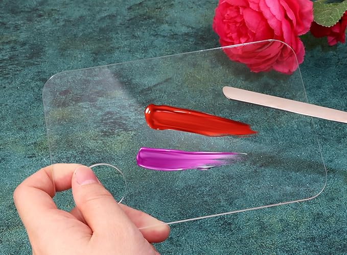 1set Plastic Makeup Mixing Palette and Spatula Cosmetic Palette Foundation Palette For Nail Art Eye Shadow Lipsticks Mixing Makeup Tools Makeup Applicator Kit (3.94x5.83inch)-GlimoraGlow
