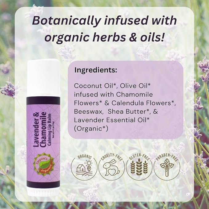 Intensive Hydration Lip Balm - All Natural Lip Balms & Moisturizers- Soothing Relief - Large Size - Cruelty-Free (Lavender)-GlimoraGlow