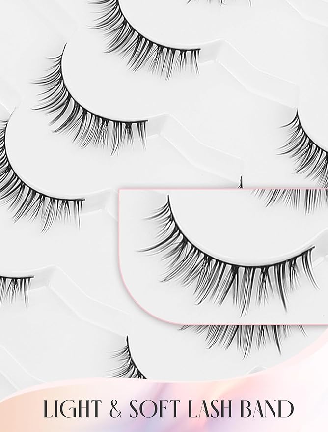 Natural Lashes Natural Eyelashes Short Eyelashes Natural Look False Eyelashes Wispy Eye Lashes Small Lashes Fake Lashes K17-GlimoraGlow