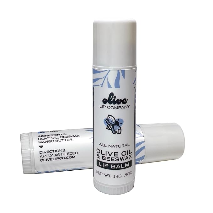 Hydrating Beeswax Lip Balm with Natural Olive Oil and Mango Butter, 0.5 oz. Tube, Clear Long Lasting Moisturizer for Dry, Cracked, Chapped Lips, Hydrating Skincare for Women, Men, Kids-GlimoraGlow