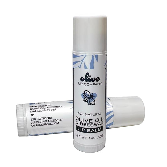 Hydrating Beeswax Lip Balm with Natural Olive Oil and Mango Butter, 0.5 oz. Tube, Clear Long Lasting Moisturizer for Dry, Cracked, Chapped Lips, Hydrating Skincare for Women, Men, Kids-GlimoraGlow