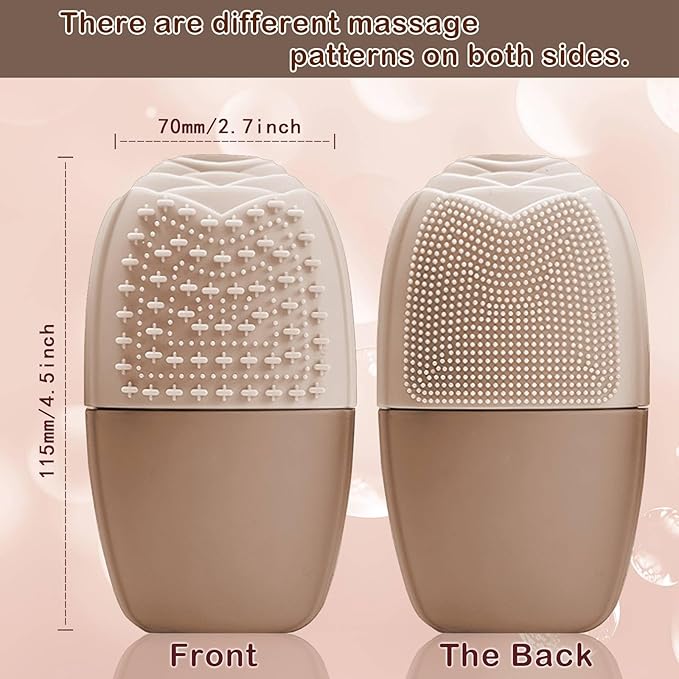 XHJRI Ice Face Roller Massager,Ice Cube Roller for Face, Eyes and Neck Naturally Conditioning and Skin Care,De-Puff Eye Bags,Reduce Migraine Pain,Reusable Massage Silicone Ice Mold (New Coffee)-GlimoraGlow