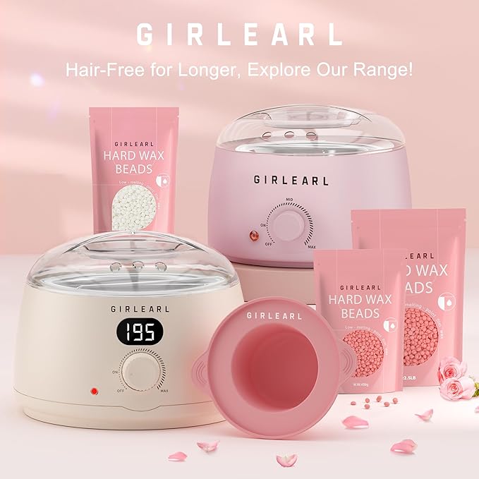 1lb Wax Beads for Hair Removal - Unscented Hard Wax Beads Refill for Professional Full Body Waxing - Ideal for Facial, Brazilian Bikini, Legs, and Underarms at Home for Women and Men (White)-GlimoraGlow