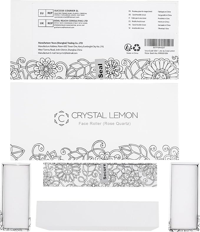 Natural Jade Roller for Face - Aging Wrinkles, Puffiness Facial Skin Massager Treatment Therapy - Premium Jade Stone, by Crystal Lemon (Rose Quartz)-GlimoraGlow