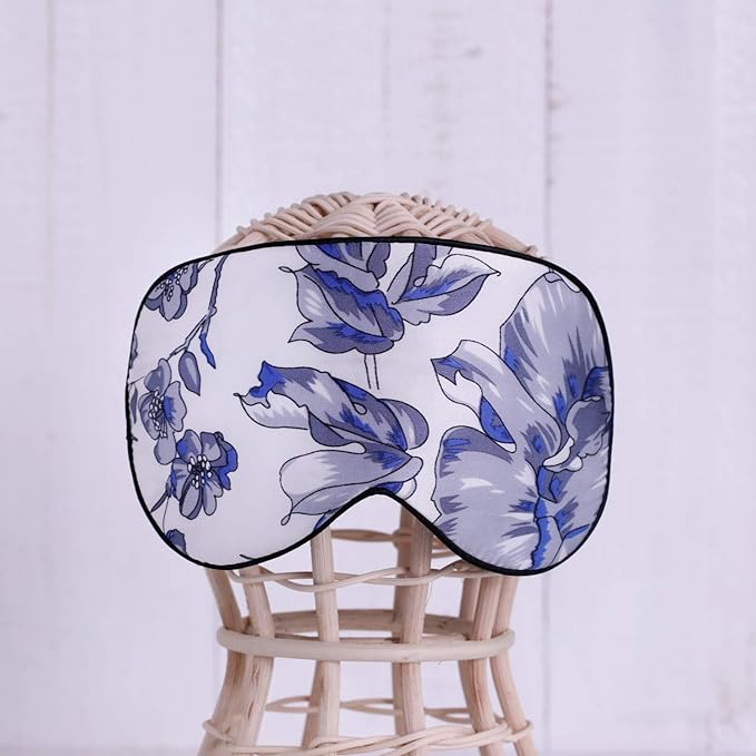 100% Pure Silk Eye Mask Sleep Eye Mask Eye Cover Eyeshade Sleeping Eye Mask Printed Colors (#11)-GlimoraGlow