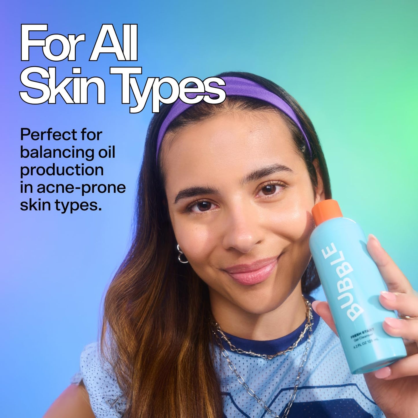 Bubble Skincare Fresh Start Gel Face Wash - Gentle PHA Exfoliating Facial Cleanser to Reduce Oil + De-Clog Pores - Daily Face Cleanser with Aloe Vera to Soothe Sensitive Skin - Vegan Skin Care (125ml)-GlimoraGlow