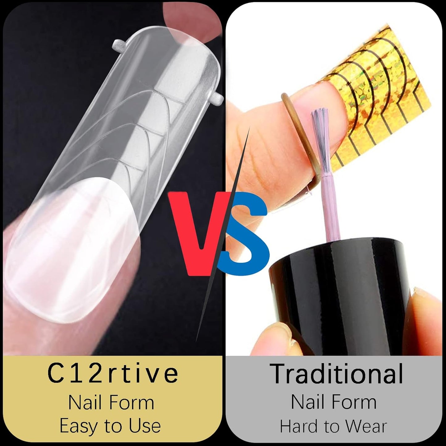 130Pcs Dual Nail Forms,Flat Oval Extension Poly nail gel Nail Forms Full Cover Reusable Nail Molds 13 Sizes for Solid Nail Gel Glue Nail Art Design Salon&DIY-GlimoraGlow