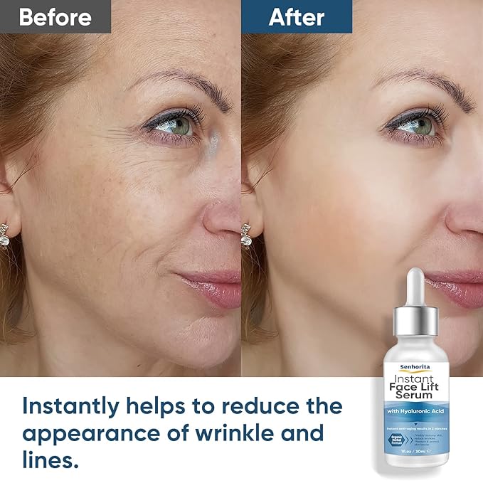 Instant Face Lift Serum, Temporary Skin Lifting & Tightening Serum, Effective Smooth Fine Lines, Wrinkles & Visibly Hide Loose Sagging Skin-GlimoraGlow
