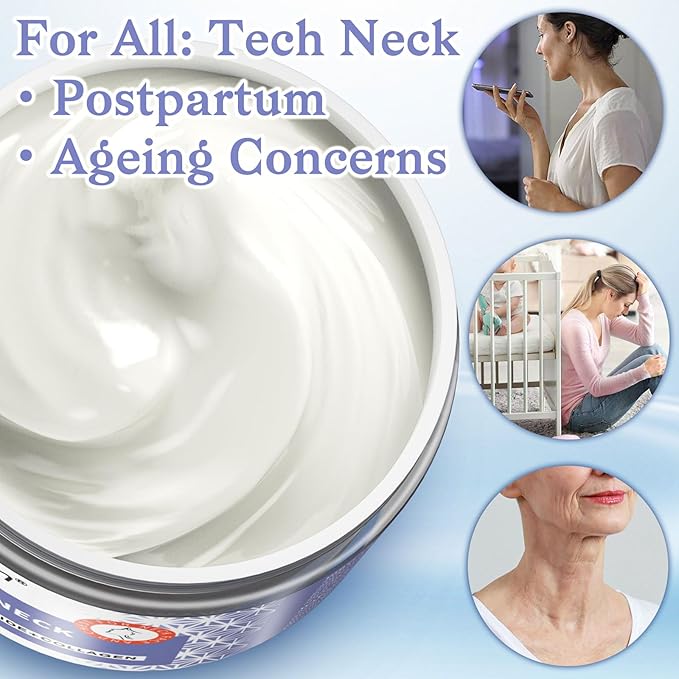 Neck Creams for Tightening and Firming - Anti Wrinkle & Treatment with Retinol Peptides, Ceramide - Overnight Moisturizer for All Skin Types - Sensitive Safe-GlimoraGlow