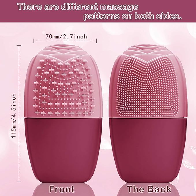 XHJRI Ice Face Roller Massager,Ice Cube Roller for Face, Eyes and Neck Naturally Conditioning and Skin Care,De-Puff Eye Bags,Reduce Migraine Pain,Reusable Massage Silicone Ice Mold (Upgrade Rose)-GlimoraGlow