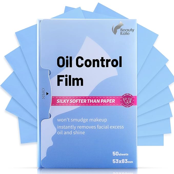 Great Absorbent Oil Blotting Sheets for Face - 10% Larger Oil Control Film 50 Sheets- High-Performance, Makeup Friendly Blotting Paper for Oily Skin, Tear-proof Oil Absorbing Tissues-GlimoraGlow