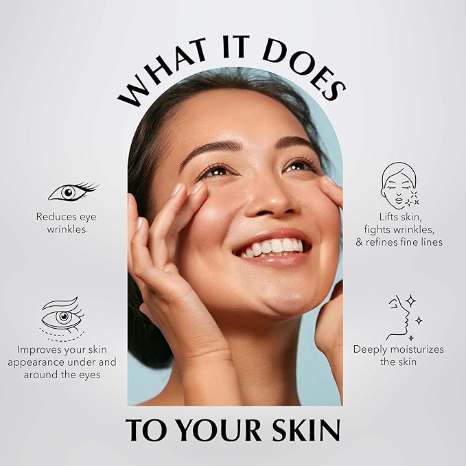 Eye Serum, Multi-Vitamin Skin Care Serum with Vitamins A, B, C and E, Rejuvenating Dark Spot Remover for Face and Under Eyes, Improves Age Spots, Fine Lines and Wrinkles, 30 ml-GlimoraGlow