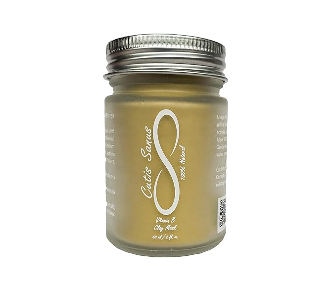 100% Natural Vitamin B Clay Exfoliating Face Mask 120g All Clay & No Water-GlimoraGlow