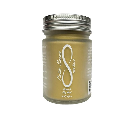 100% Natural Vitamin B Clay Exfoliating Face Mask 120g All Clay & No Water-GlimoraGlow