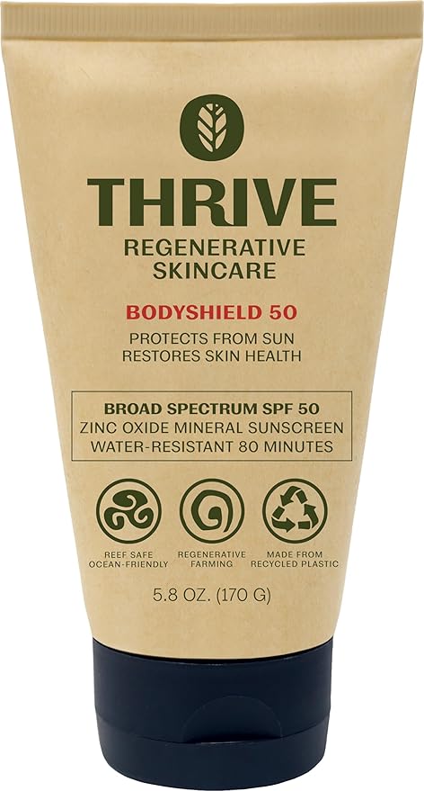 Thrive Natural Care Reef Safe Sunscreen SPF50 - Hawaii 104 Reef Act Compliant - Mineral Sunscreen Non-Nano Zinc Oxide - Vegan, (5.8 Oz (Pack of 1))-GlimoraGlow