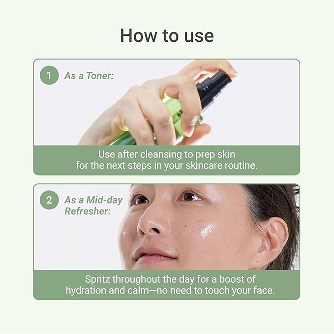 Meebak CICA Toner Spray | Korean Face Mist | Facial Spray with Centella Asiatica & Vitamin E | Soothing Face Toner for Sensitive, Oily, and Combination Skin | 4 fl oz-GlimoraGlow