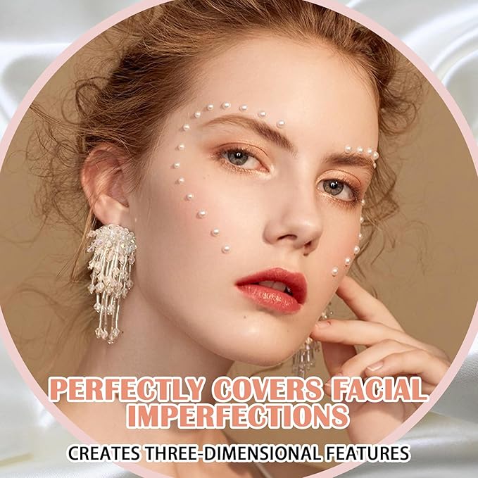 15 Colors Correcting Concealer Contour Palette,Cream Contour Makeup Palette with Brush,Contouring Liquid Foundation Concealer Palette Highlighting Makeup Kit for Conceals Dark Circles,Blemish-GlimoraGlow