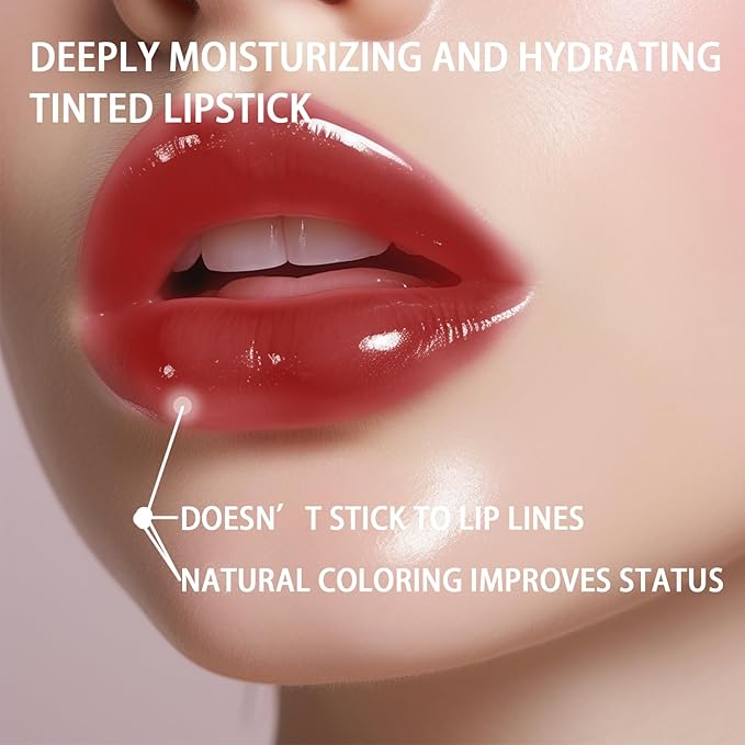 Hydrating Tined Lip Blams - Moisturizing High Pigmented Lip Blam Stick Care Plumping Glossy Finish for Dry Lips for Women-GlimoraGlow
