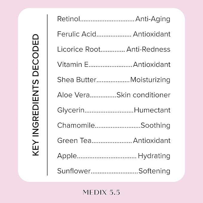 MEDIX Fragrance Free Retinol Body Lotion Crepey Skin Care Treatment | Firming Body & Face Moisturizer | Anti Aging Retinol Cream For Face Targets Loose Crepe Skin, Wrinkles, & Fine Lines, 15 Fl Oz-GlimoraGlow