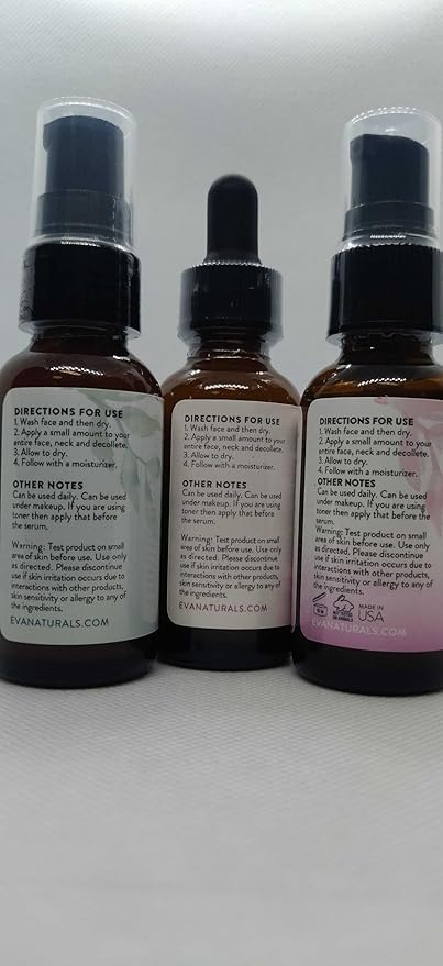 Eva Naturals Firm & Glow Serum Bundle – Vitamin C, Peptide & Niacinamide Serums – Anti-Aging Face Serum Set for Wrinkles, Glow, Pores, Hydration – Collagen Boosting Skin Care Routine-GlimoraGlow