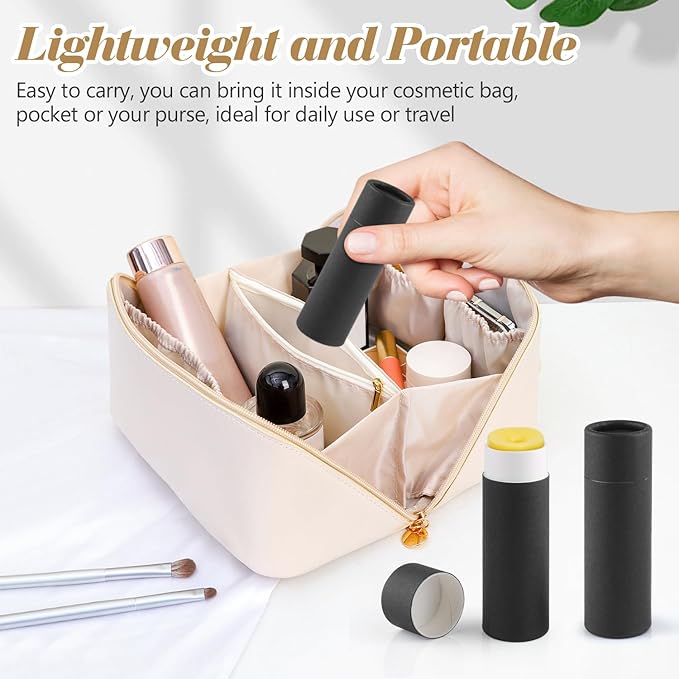 10 Pcs 25g Paperboard Lip Balm Tubes Refillable Krafts Paper Lipstick Tube Round Cardboard Empty Lip Gloss Container Holder Tubes for DIY Chapstick Salve Cosmetic Lotion Solid Perfume - Black-GlimoraGlow