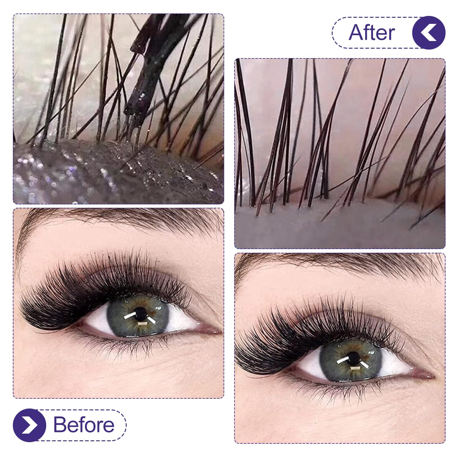 Eyelash Cleanser Concentrate 100ml Professional Lash Shampoo Foaming Cleanser Lash Wash Concentrate for Extensions Lashes with Salon Home Care-Makes 40 Bottles Grape-GlimoraGlow