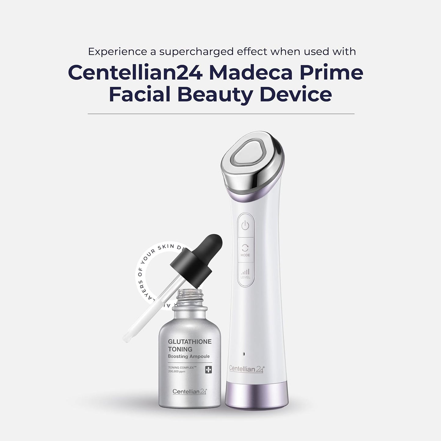 Centellian 24 Glutathione Toning Boosting Ampoule - Illuminated & Even Skin Tone. Glutathione Complex 200,000 ppm, Niacinamide & Vitamins (1.01 fl oz) by Dongkook Pharmaceutical-GlimoraGlow