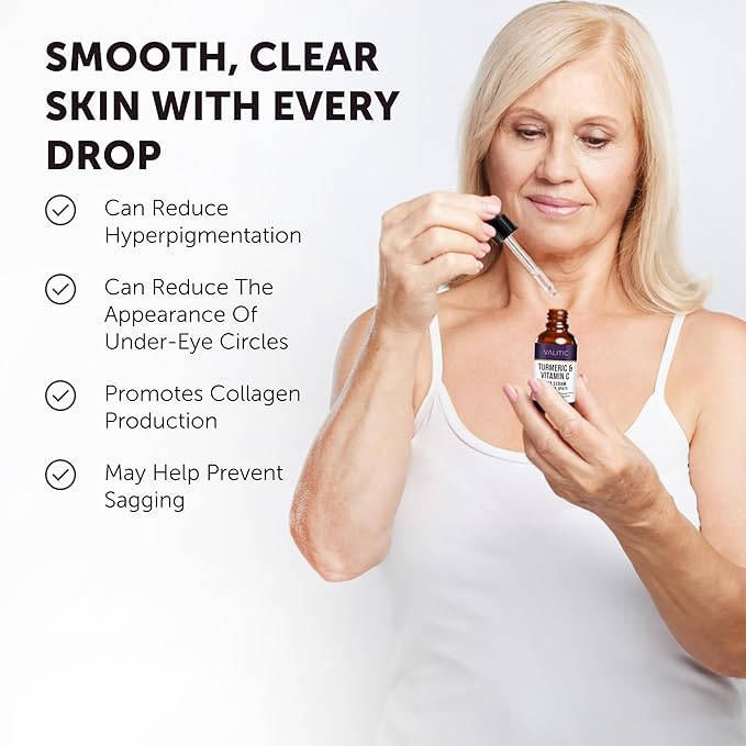 VALITIC Vitamin C Serum - Anti Aging and Dark Spot Remover for Face, Skin Care with Hyaluronic Acid, Collagen, Kojic Acid, Turmeric Oil - Brightening Face Serum 1 fl oz-GlimoraGlow