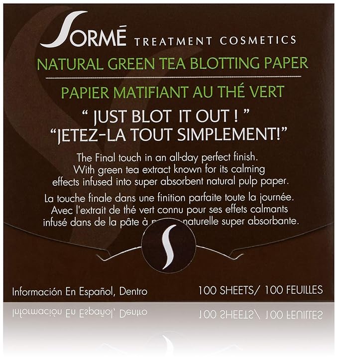 Sorme' Treatment Cosmetics Blotting Paper, Green Tea, 0.5 oz.-GlimoraGlow
