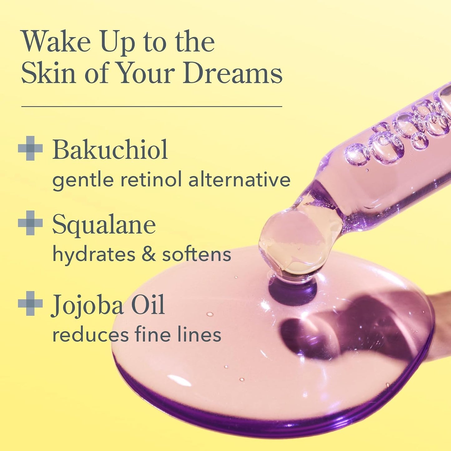 Beekman 1802 Dream Booster Bakuchiol Retinol Alternative Facial Serum - Squalane & Bakuchiol Oil Serum For Sensitive Skin - Night Moisturizer For Fine Lines & Pore Minimizer - Fragrance Free, Vegan-GlimoraGlow