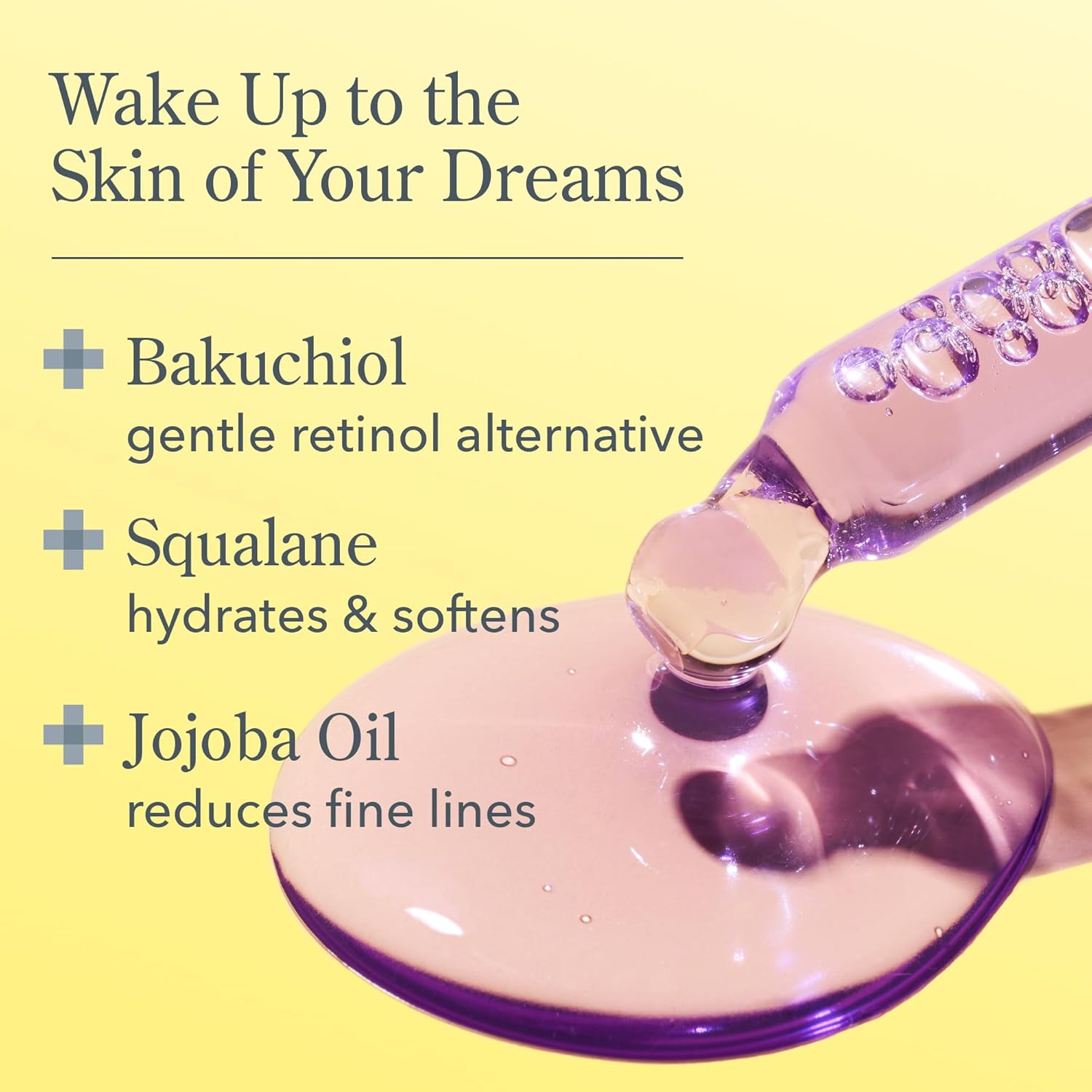 Beekman 1802 Dream Booster Bakuchiol Retinol Alternative Facial Serum - Squalane & Bakuchiol Oil Serum For Sensitive Skin - Night Moisturizer For Fine Lines & Pore Minimizer - Fragrance Free, Vegan-GlimoraGlow