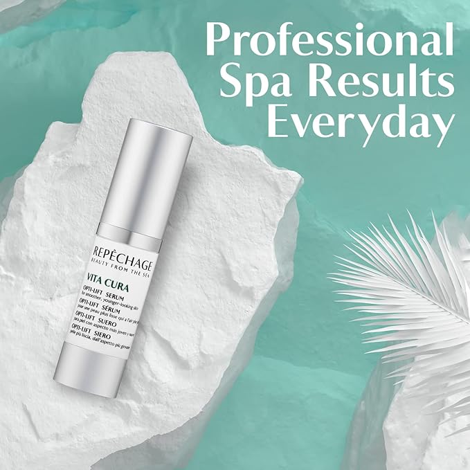 Repechage Vita Cura Opti-Lift Serum - Anti Aging Eye Contour Lifting Effect to Smooth Out Look of Wrinkles and Crow's Feet with Almond Protein, Seaweed Extracts, and Peptides, 15ml /0.5fl oz.-GlimoraGlow