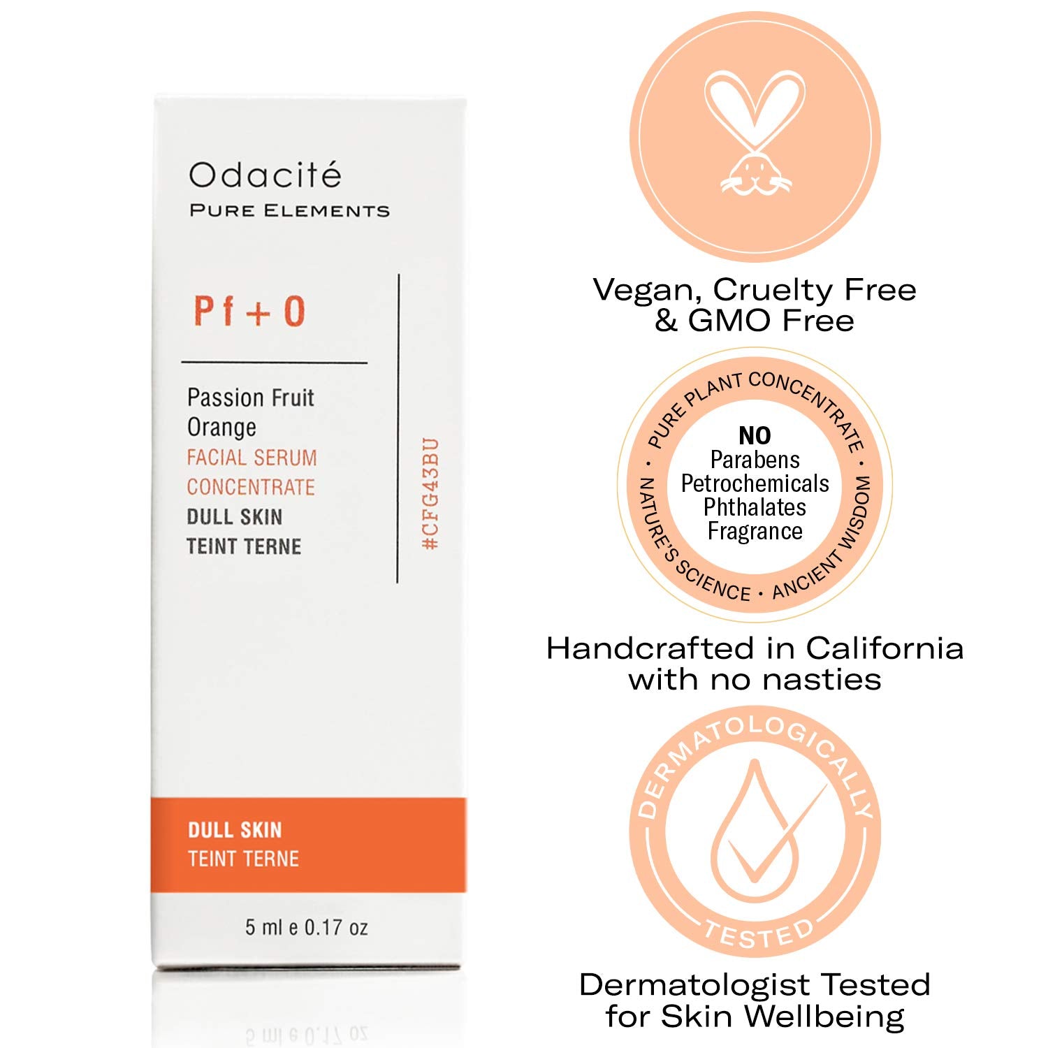 Odacité Hydrating Serum Concentrate with Passion Fruit & Orange - Face Serum Revitalizes & Illuminates the Appearance of Dull Skin for Radiance & Glow - Firms & Tones Skin - 0.17 fl. Oz.-GlimoraGlow
