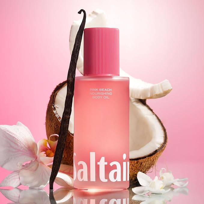 Saltair Body Oil. Luxurious Pink Beach After Shower and Bath Oil Moisturizer for Women. Botanical, Non-Greasy, and Well-Absorbing Lotion for Hydrating Dry Skin. 4oz Pump Bottle-GlimoraGlow