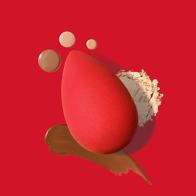 Beautyblender® | Ruby Beauty Blender Makeup Sponge, Super-Soft Foam Easily Blends Foundations, Powders & Creams, Made in USA, Reusable, Washable, Streak Free Application, Vegan, Cruelty Free-GlimoraGlow