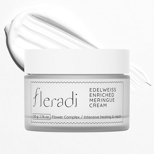 Edelweiss Face Cream for Women and Men – Korean Night Moisturizer with 30% Edelweiss Extract (Natural Power), Deep Hydration for Dry Skin (Advanced Barrier Care)-GlimoraGlow