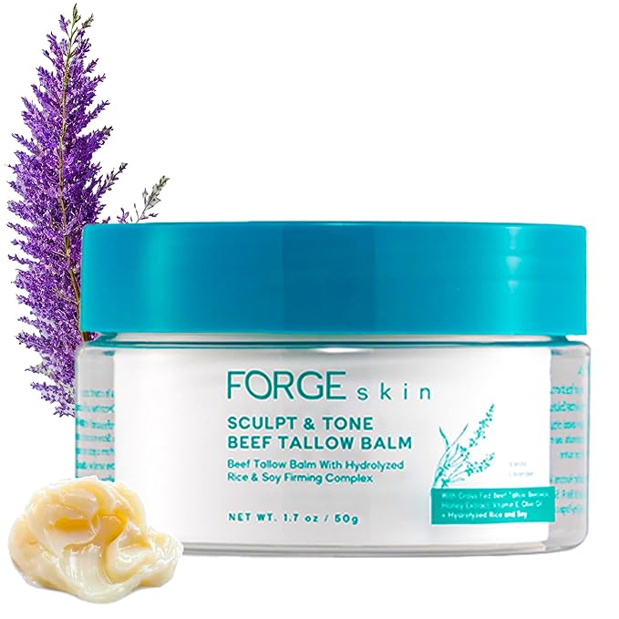 Original Sculpt & Tone Balm Beef Tallow for Skin Women |Grass Fed Beef Tallow and Honey Balm for Face | Under Eye Firming Cream Tightening Lifting Sagging Skin Beef Tallow Moisturizer-GlimoraGlow